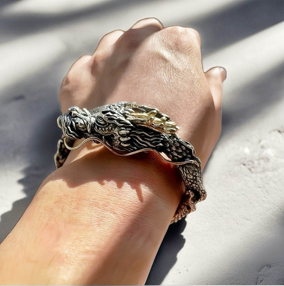 Dragon Silver Bangle (Item No.SB134)