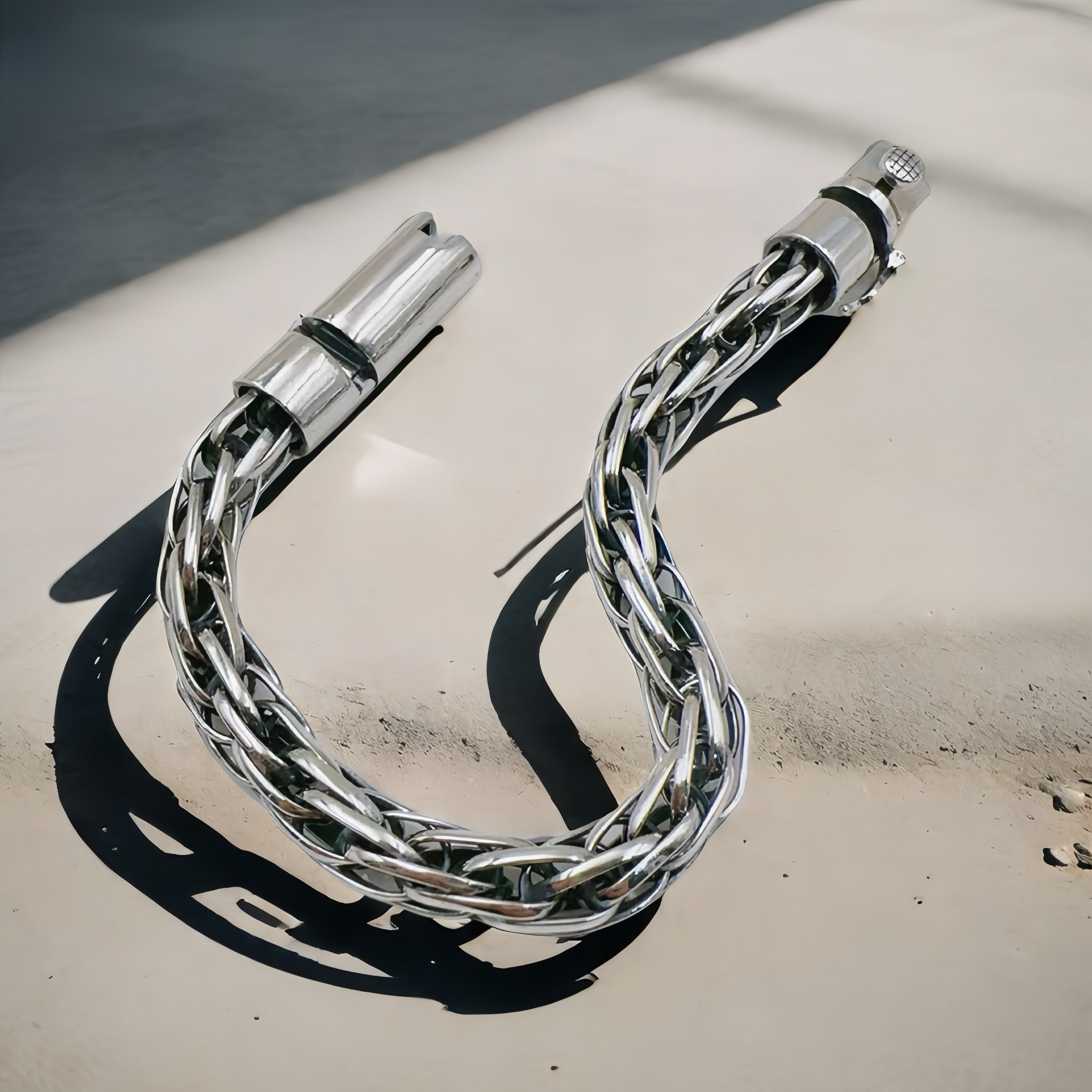 Braided Silver Bracelet (Item No.SB119）