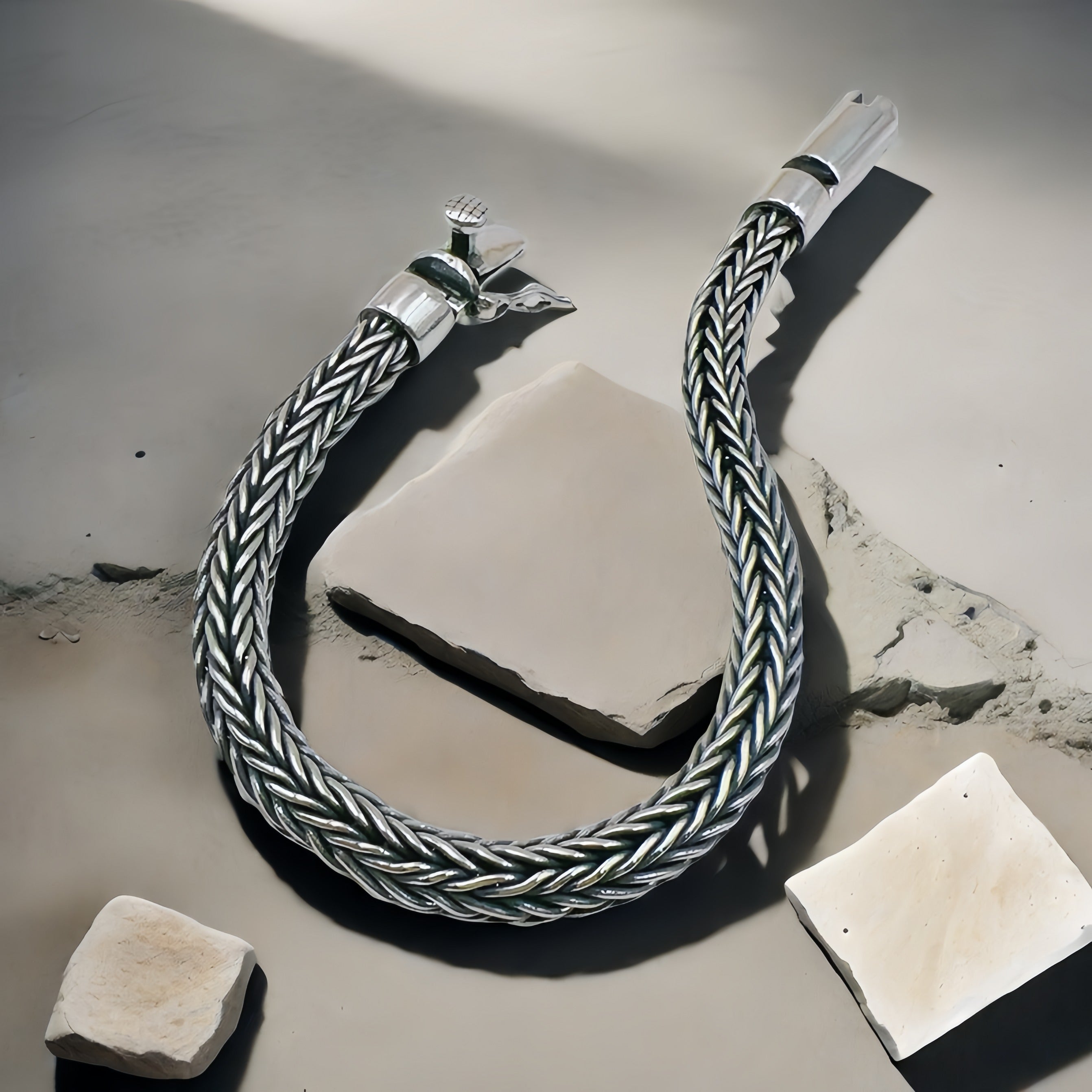 Braided Silver Bracelet (Item No.SB116)