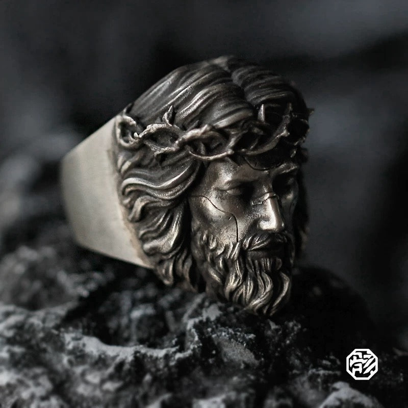 Christ Silver Ring (Item No. SR131)