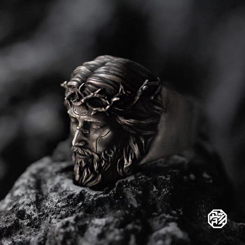 Christ Silver Ring (Item No. SR131)