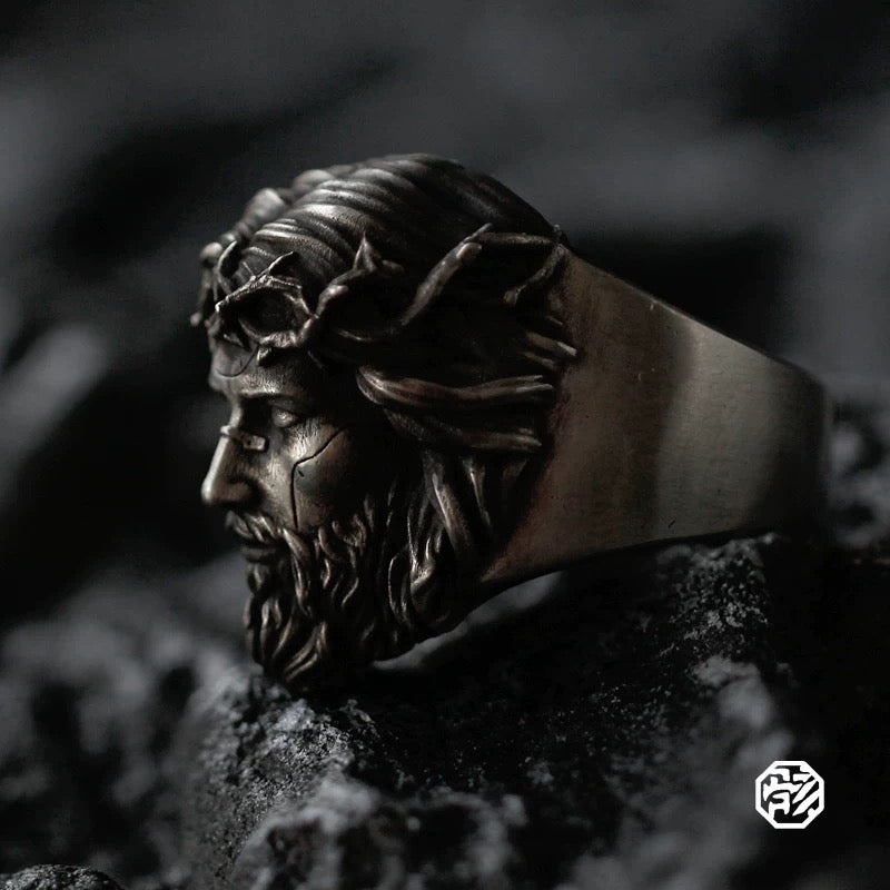 Christ Silver Ring (Item No. SR131)