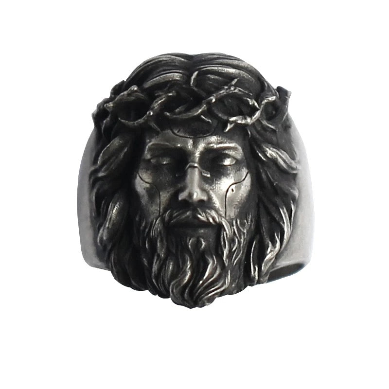 Christ Silver Ring (Item No. SR131)