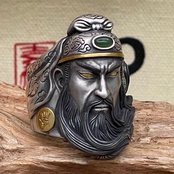 Lord Guanyu Silver Ring (Item No. SR132)