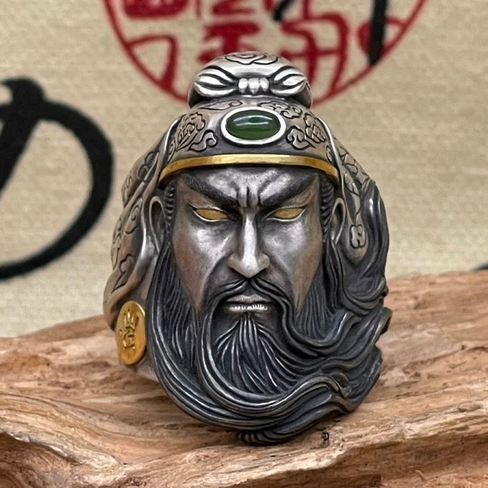 Lord Guanyu Silver Ring (Item No. SR132)