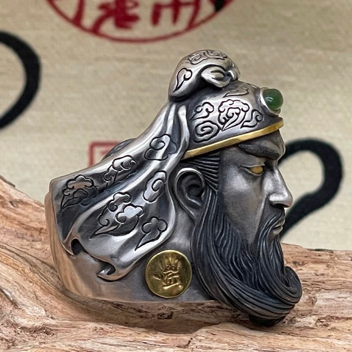 Lord Guanyu Silver Ring (Item No. SR132)