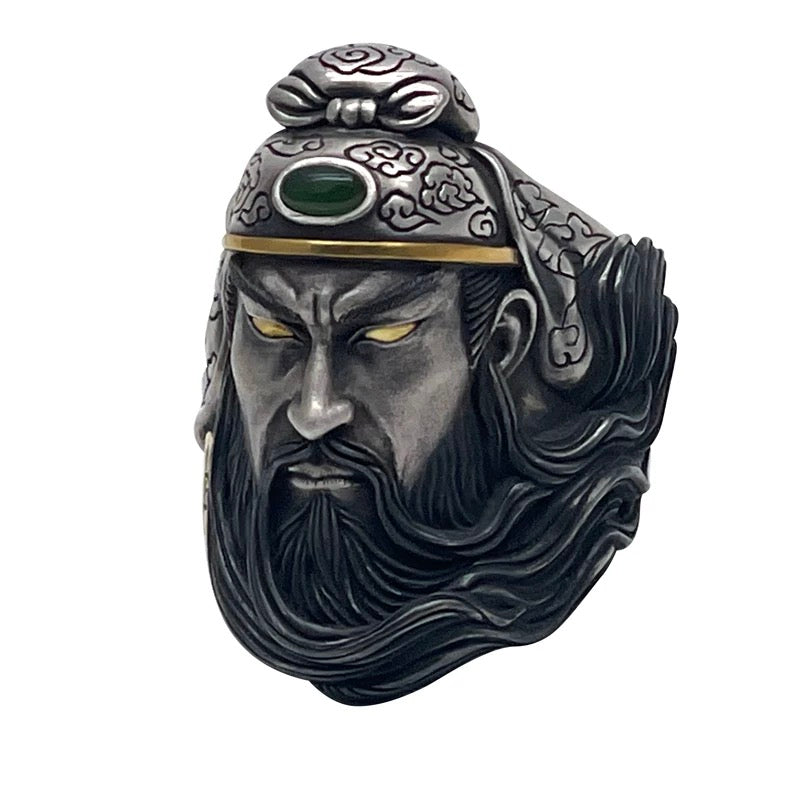 Lord Guanyu Silver Ring (Item No. SR132)
