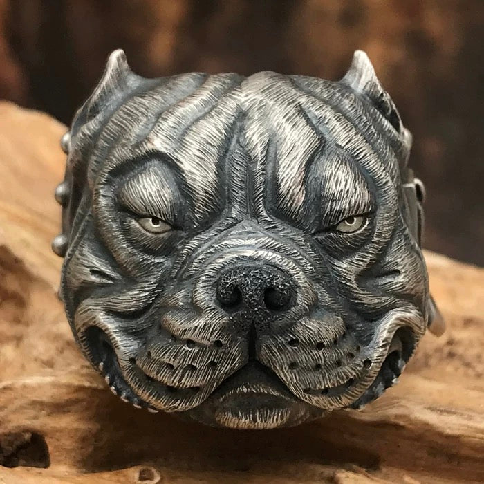 Pit Bull Silver Ring (Item No. SR134)