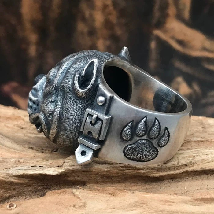 Pit Bull Silver Ring (Item No. SR134)