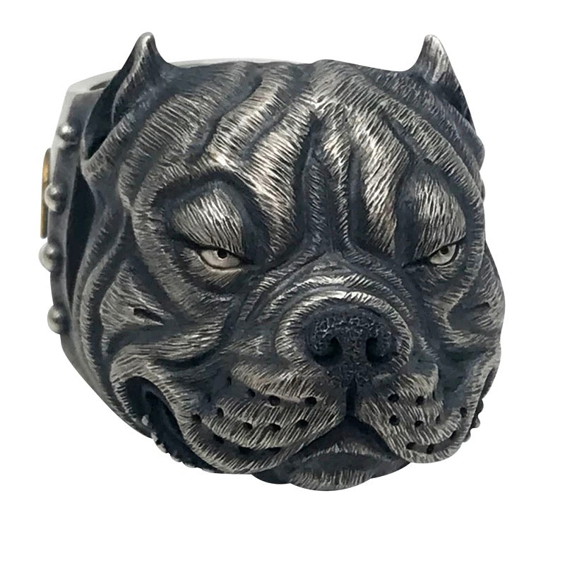 Pit Bull Silver Ring (Item No. SR134)