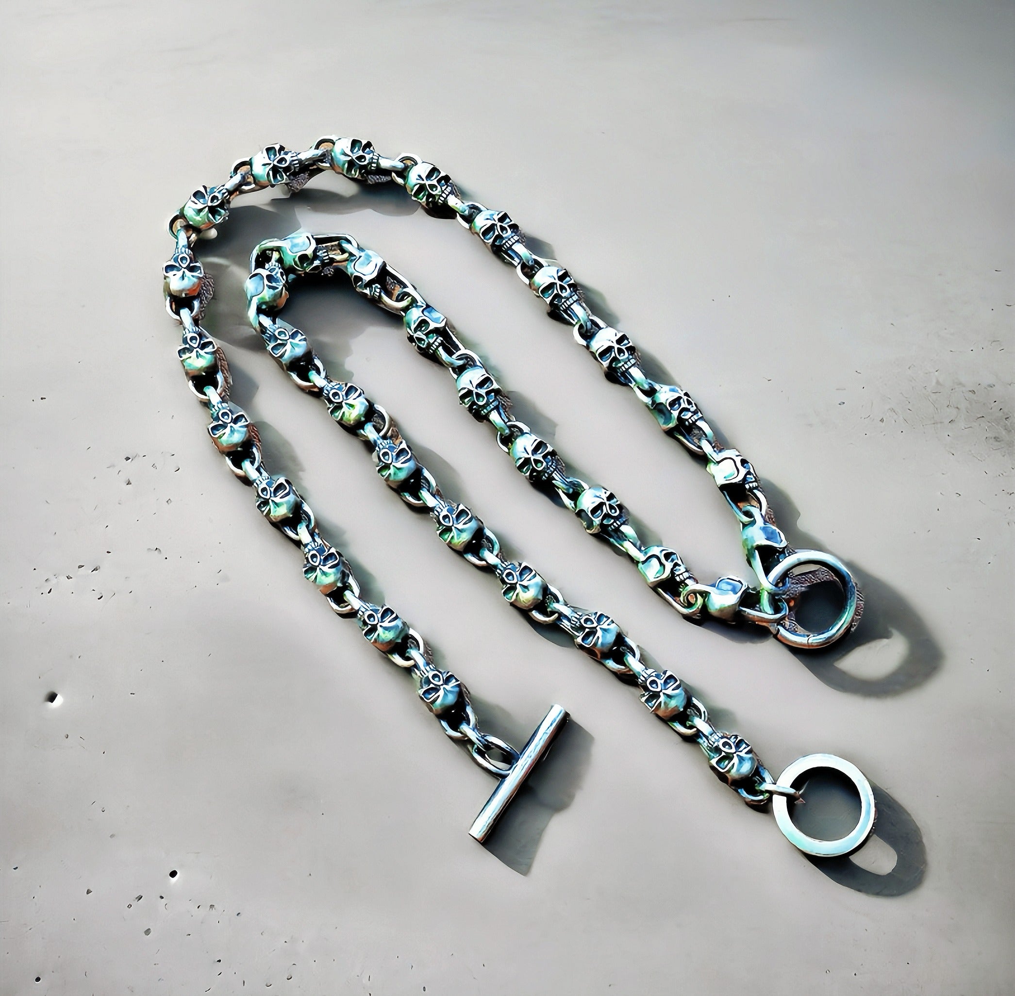 Skull Silver Necklace Chain (Item No. SN117)