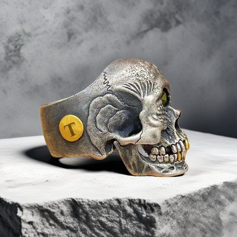 Cyclop Skull Silver Ring (Item No. SC102)