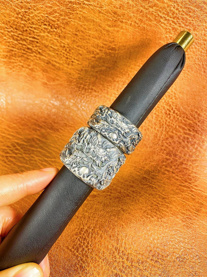 Nine Dragon Silver Ring (Item No. SR100)