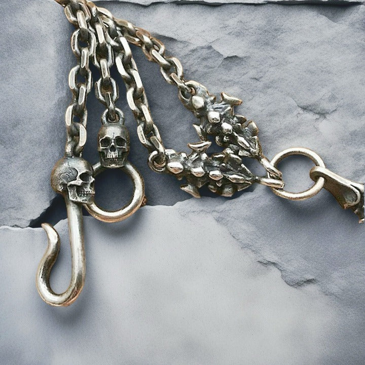Skull & Cross Bone Silver Pendant (Item No. SP113)