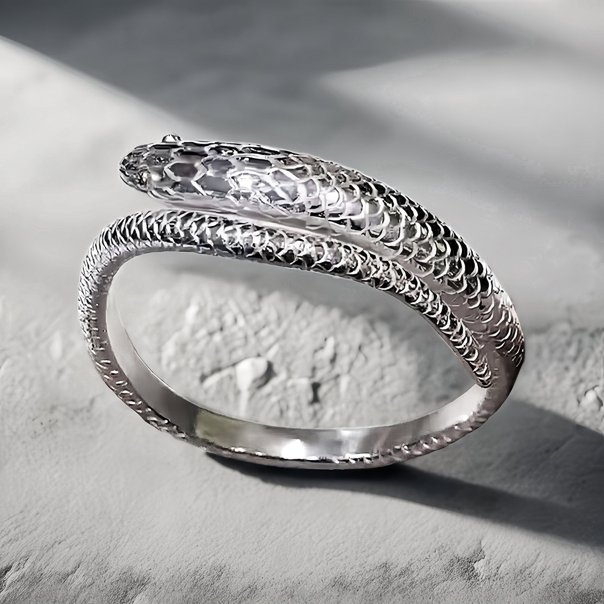 Ouroboros Silver Bangle (Item No.SB127)