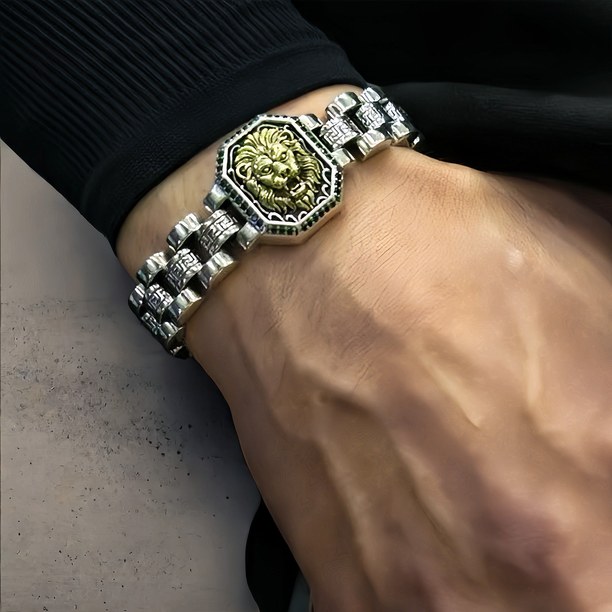 Lion Silver Bracelet (Item No.SB176)