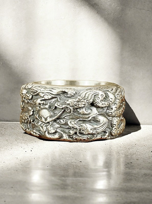Nine Dragon Silver Ring (Item No. SR100)