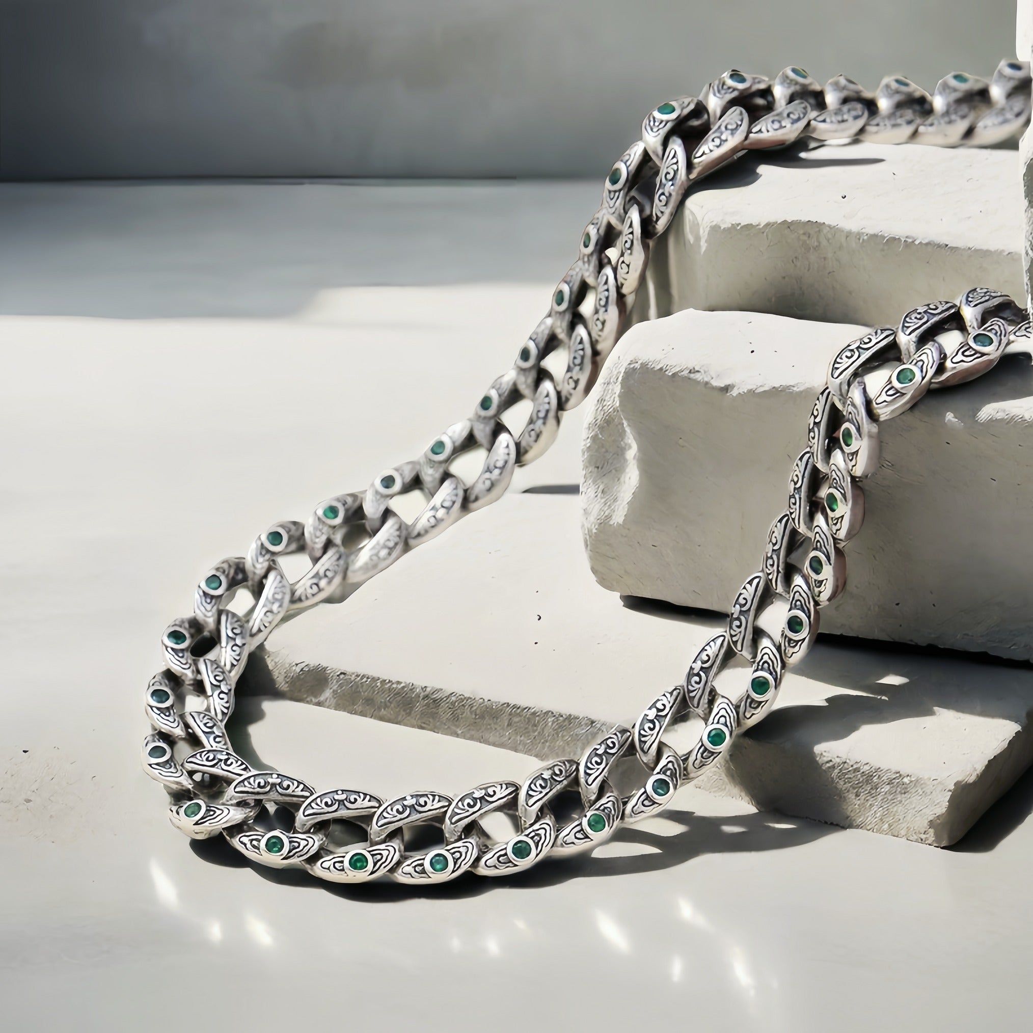 Lion Vintage Silver Necklace Chain (Item No. SN108)