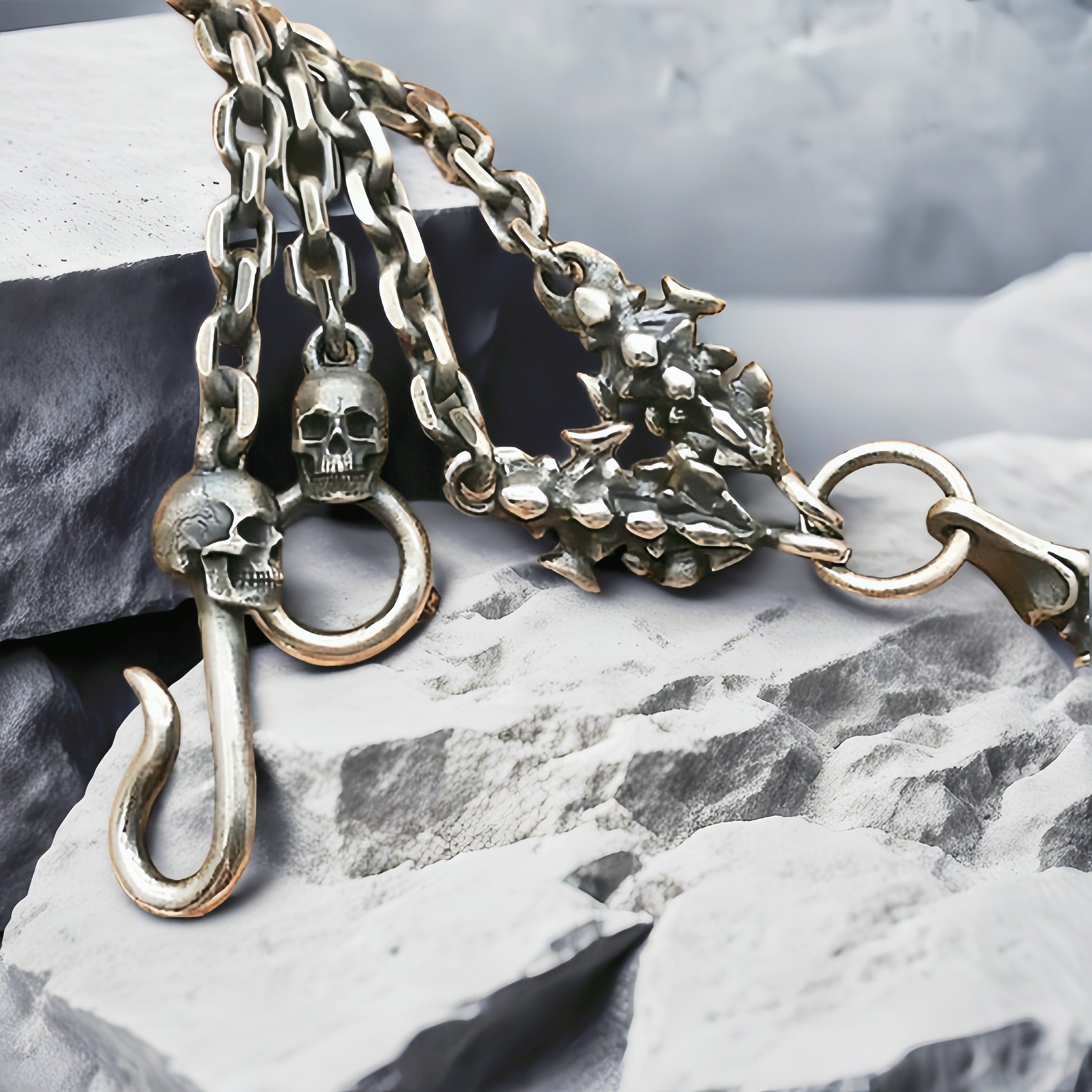 Skull & Cross Bone Silver Pendant (Item No. SP113)