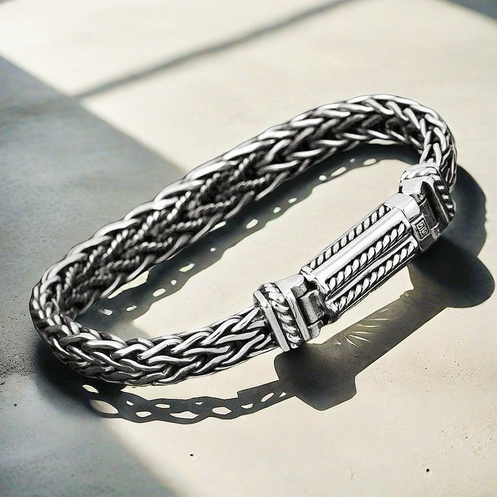Braided Silver Bracelet (Item No.SB115)