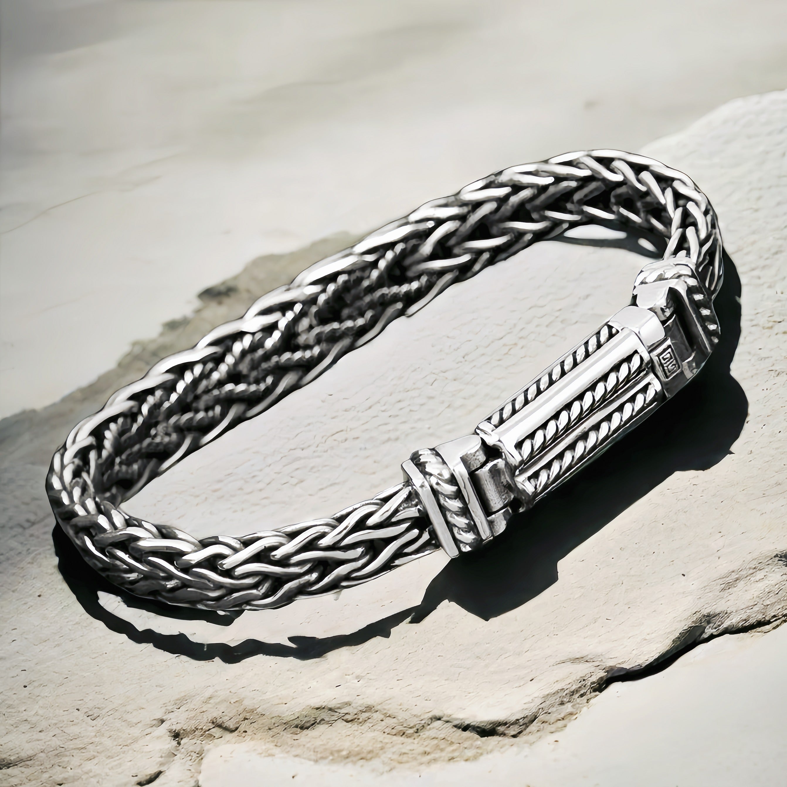 Braided Silver Bracelet (Item No.SB115)