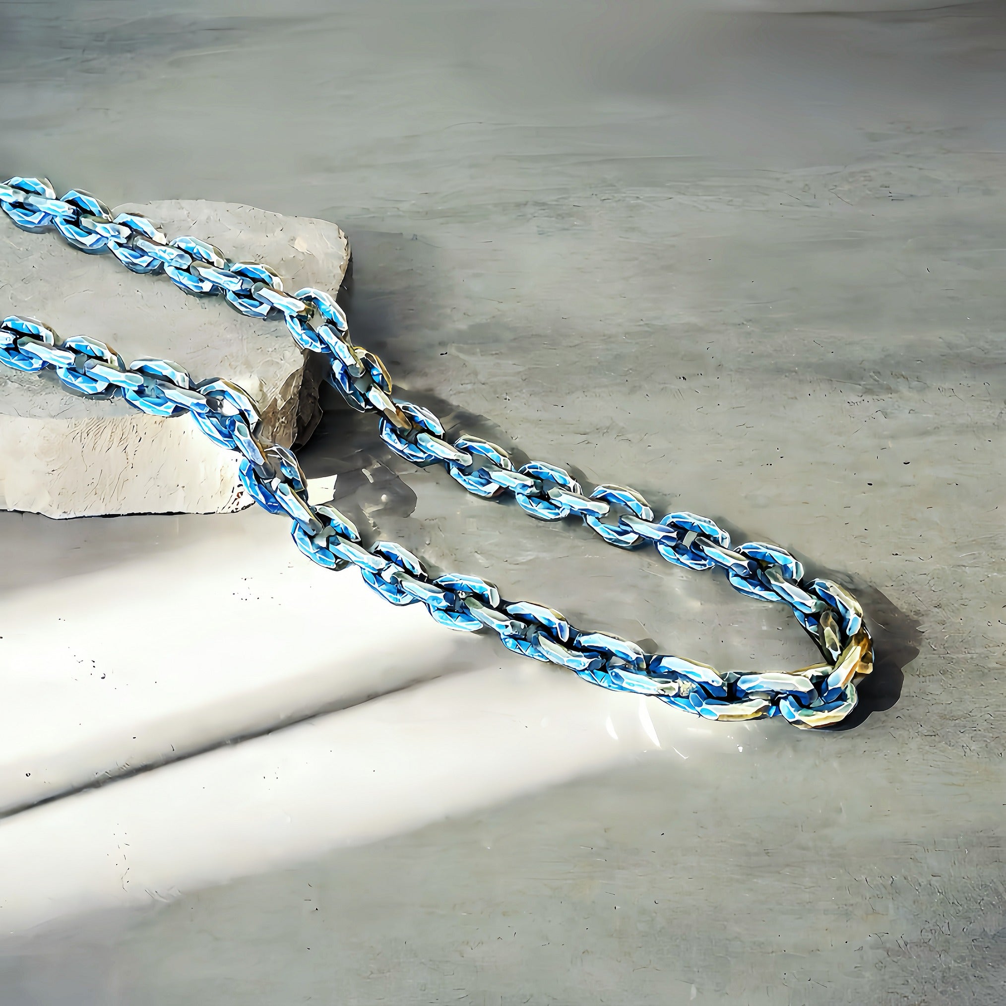 8mm Hammered Silver Necklace Chain (Item No. SN101)