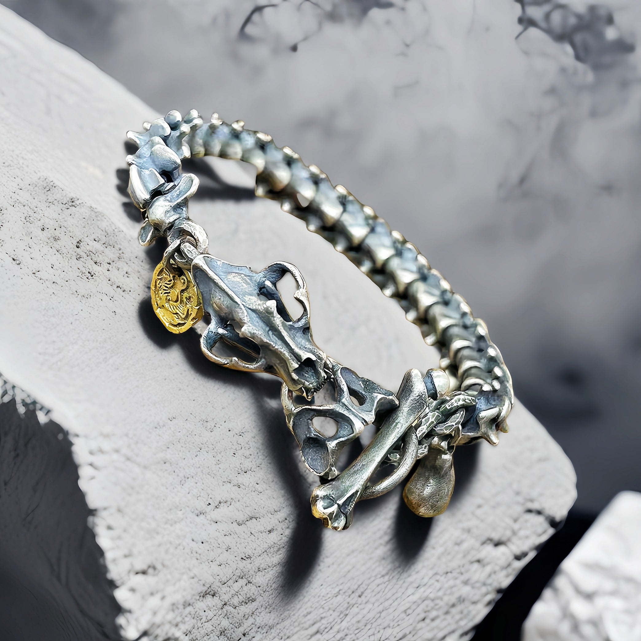 Dragon Scale Silver Bracelet Chain (Item No.SB155)