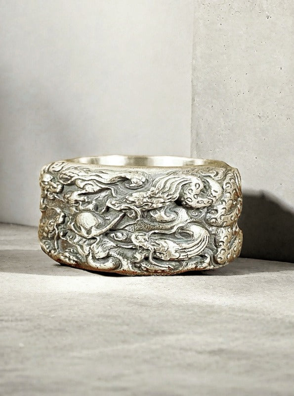 Nine Dragon Silver Ring (Item No. R0111)