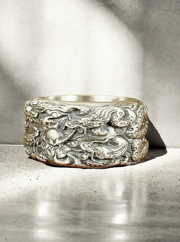 Nine Dragon Silver Ring (Item No. SR100)