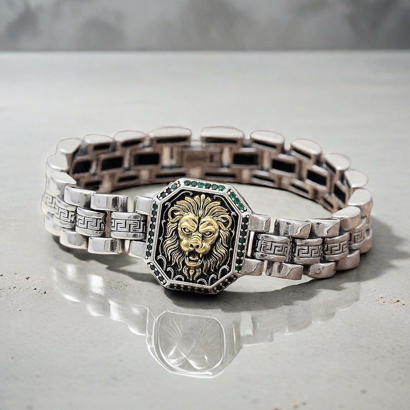 Lion Silver Bracelet (Item No.SB176)