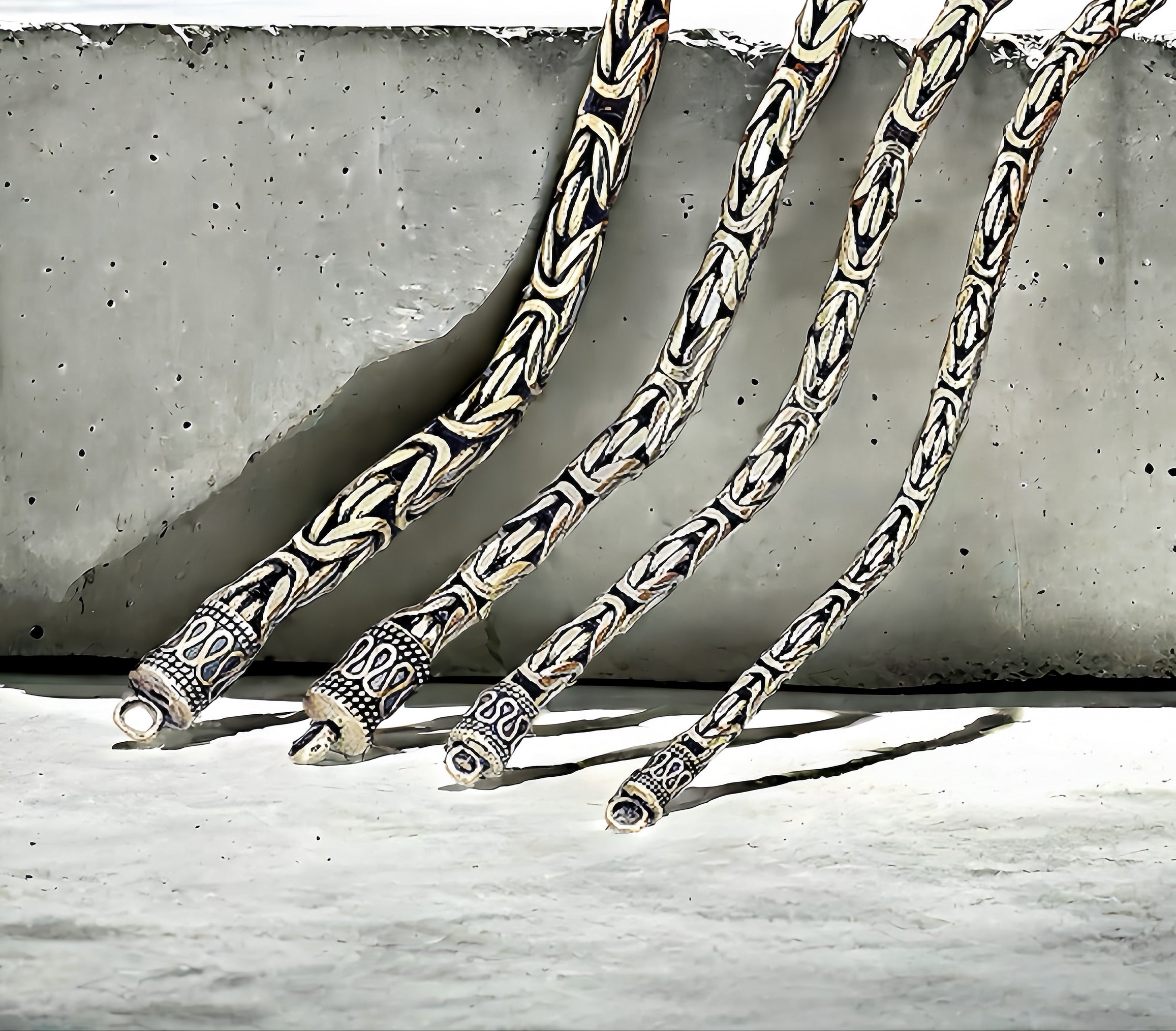 Classy Braided Silver Necklace Chain (Item No. SN105)