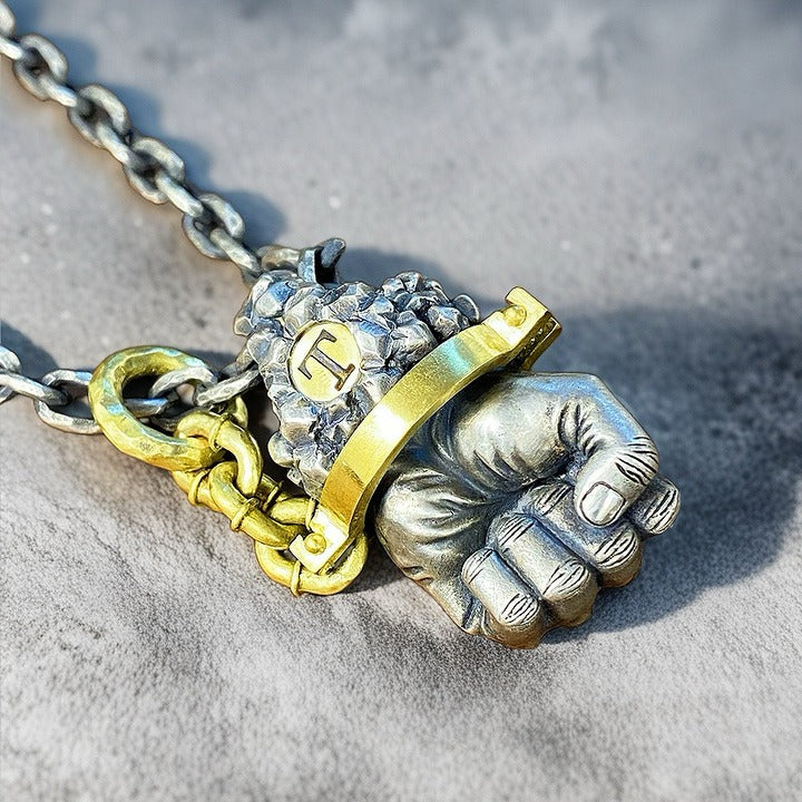 Power Fist Destiny Silver Pendant (Item No. SP112)