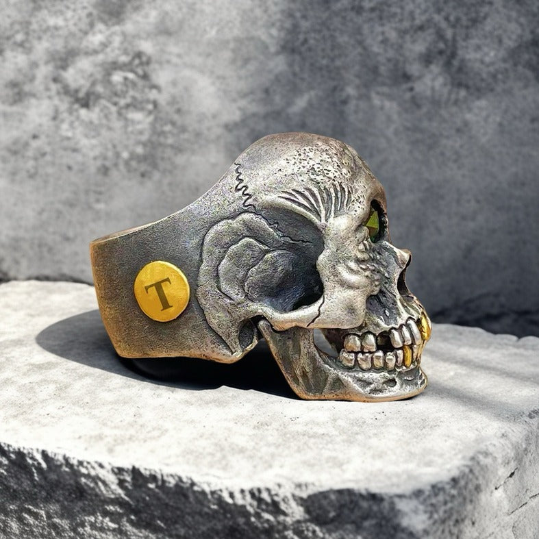 Cyclop Skull Silver Ring (Item No. SC102)