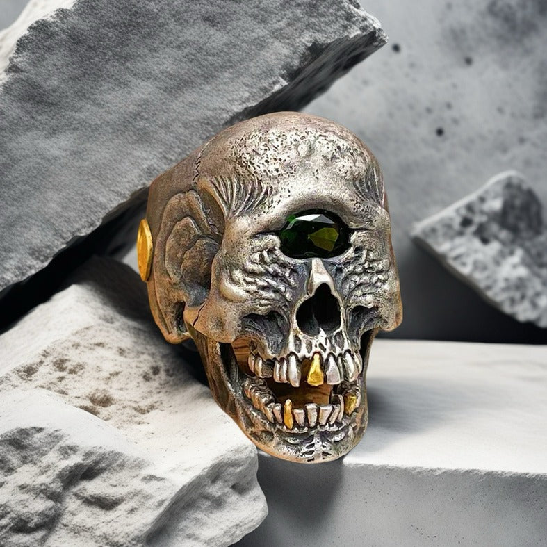 Cyclop Skull Silver Ring (Item No. SC102)