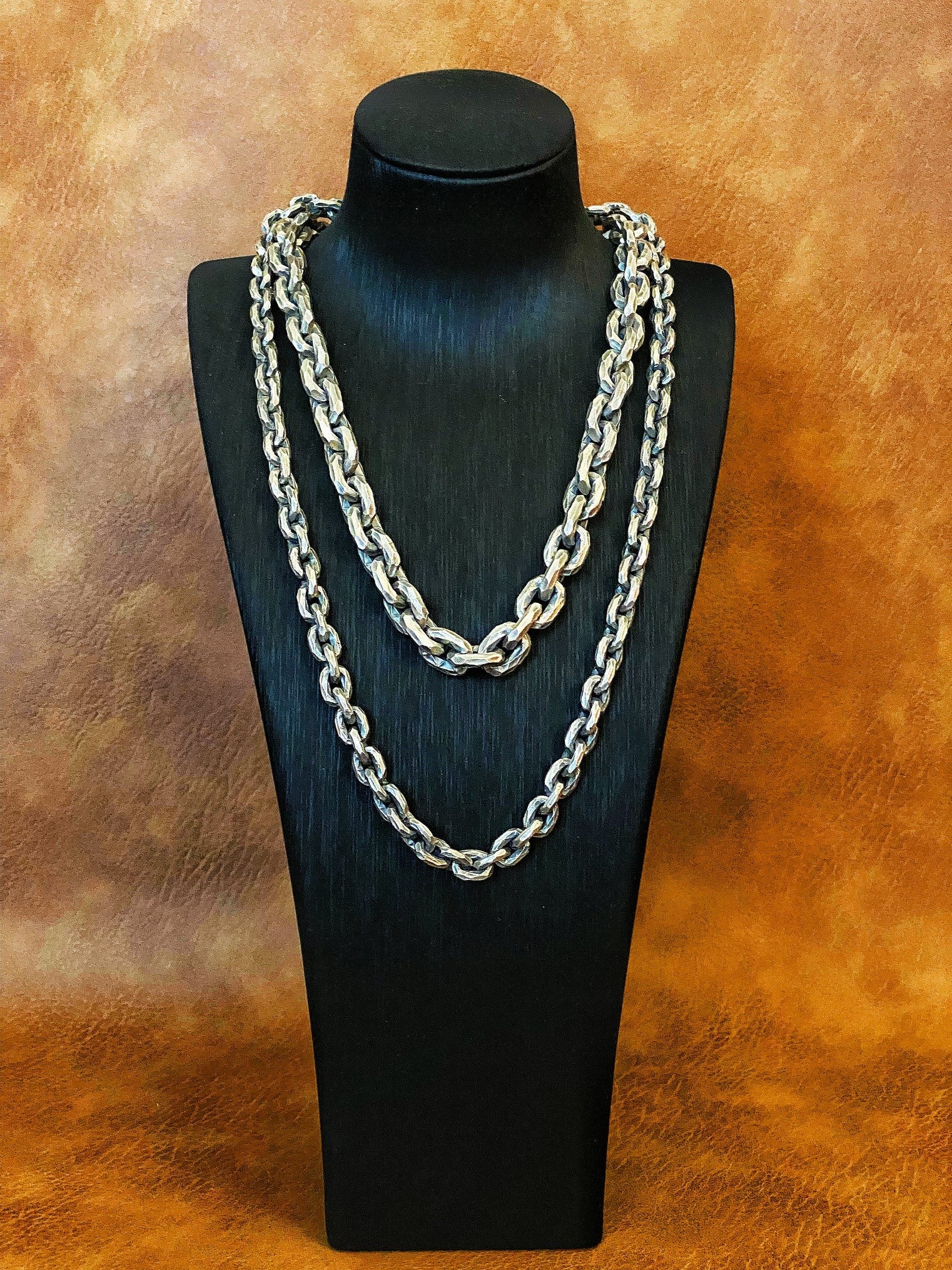 8mm Hammered Silver Necklace Chain (Item No. SN101)