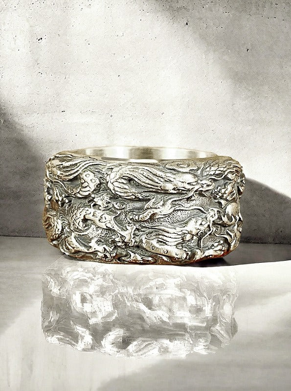 Nine Dragon Silver Ring (Item No. R0111)