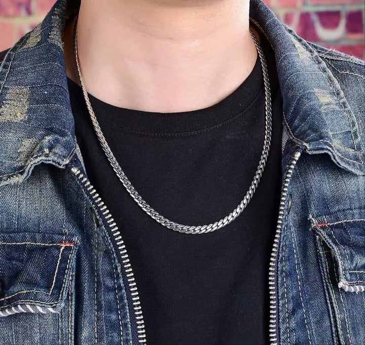 Classy Silver Snake Necklace Chain (Item No. SN130)