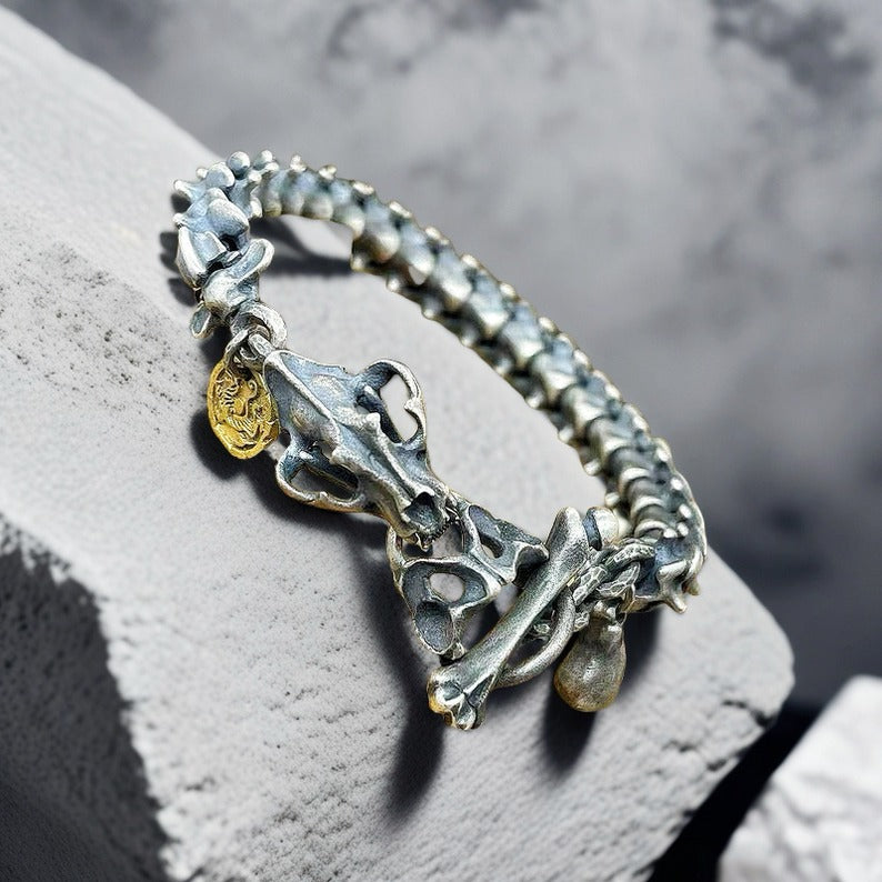 Dragon Scale Silver Bracelet Chain (Item No.SB155)