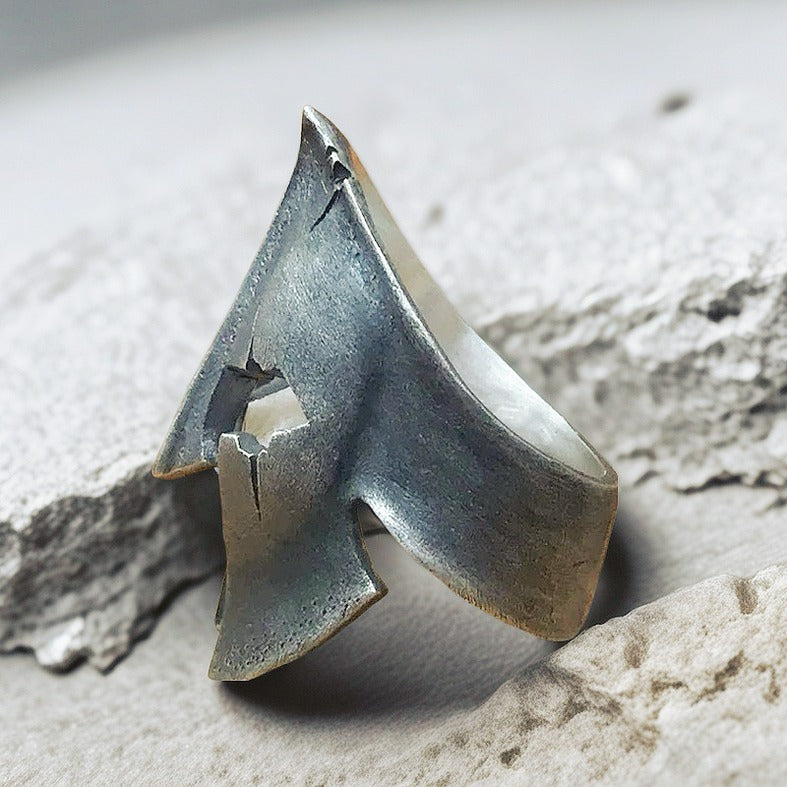 Greek Helmet Silver Ring (Item No. SR104)