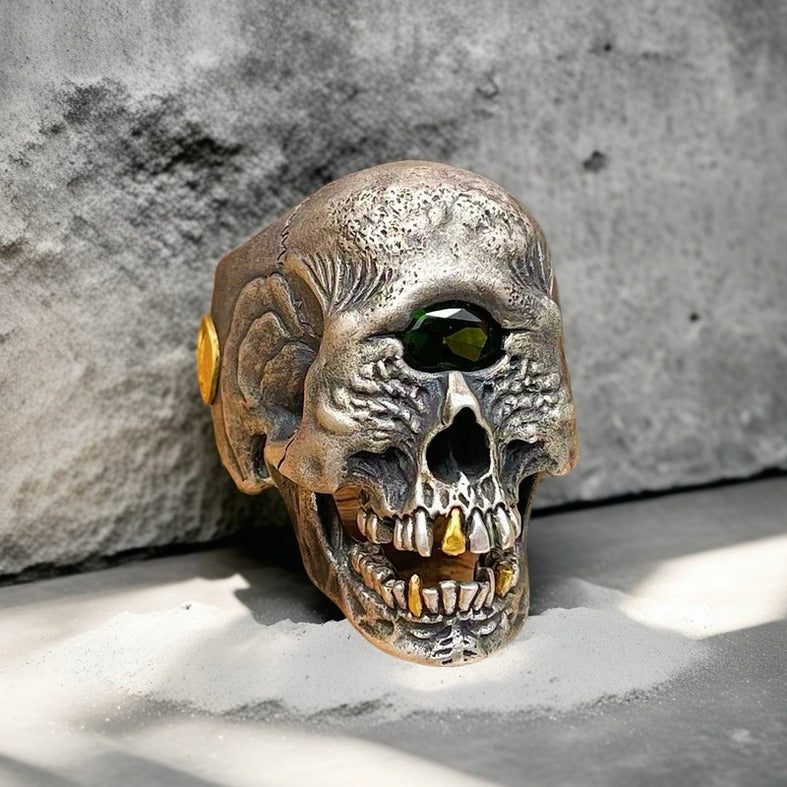 Cyclop Skull Silver Ring (Item No. SC102)