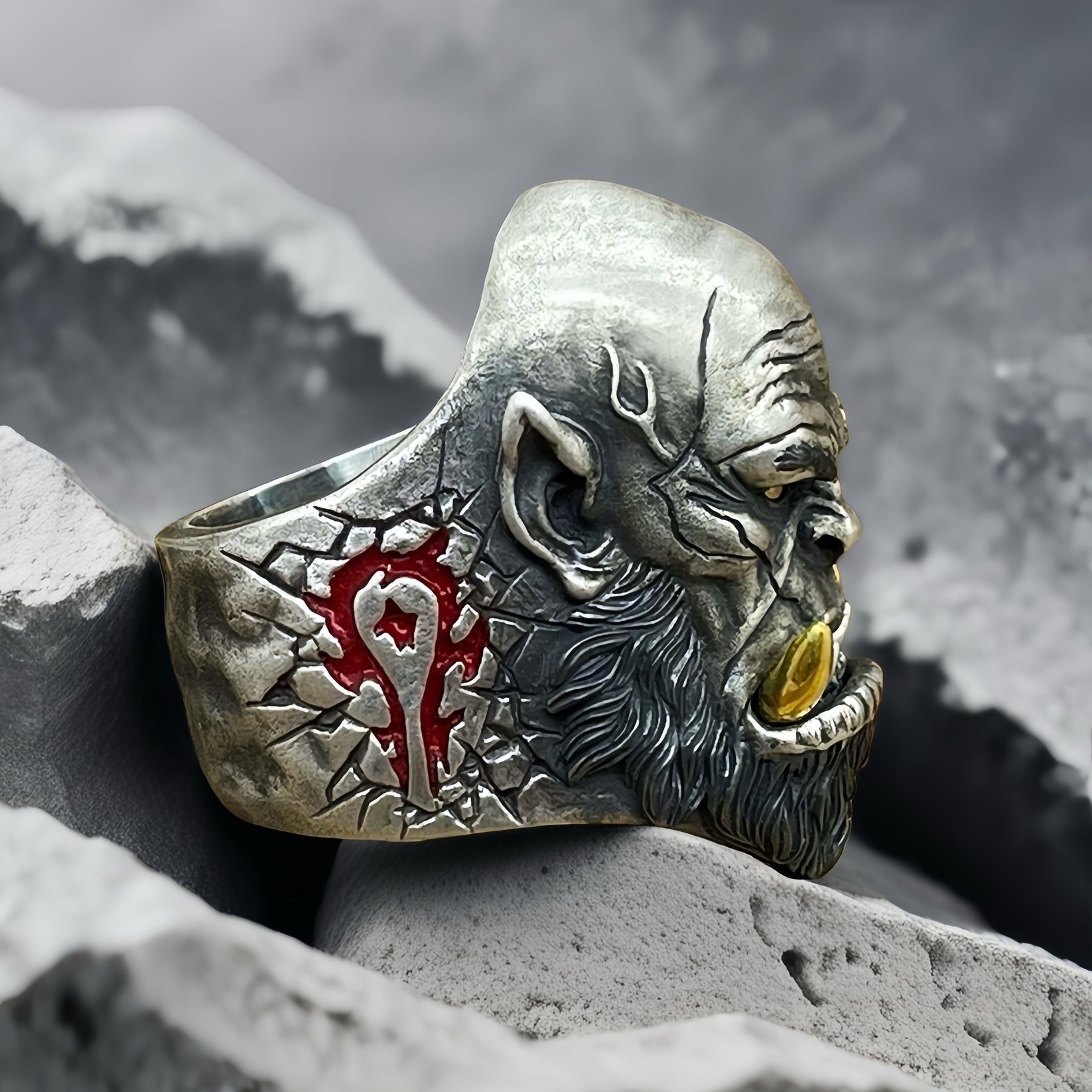 Orgrim Doomhammer Silver Ring (Item No. SR121)