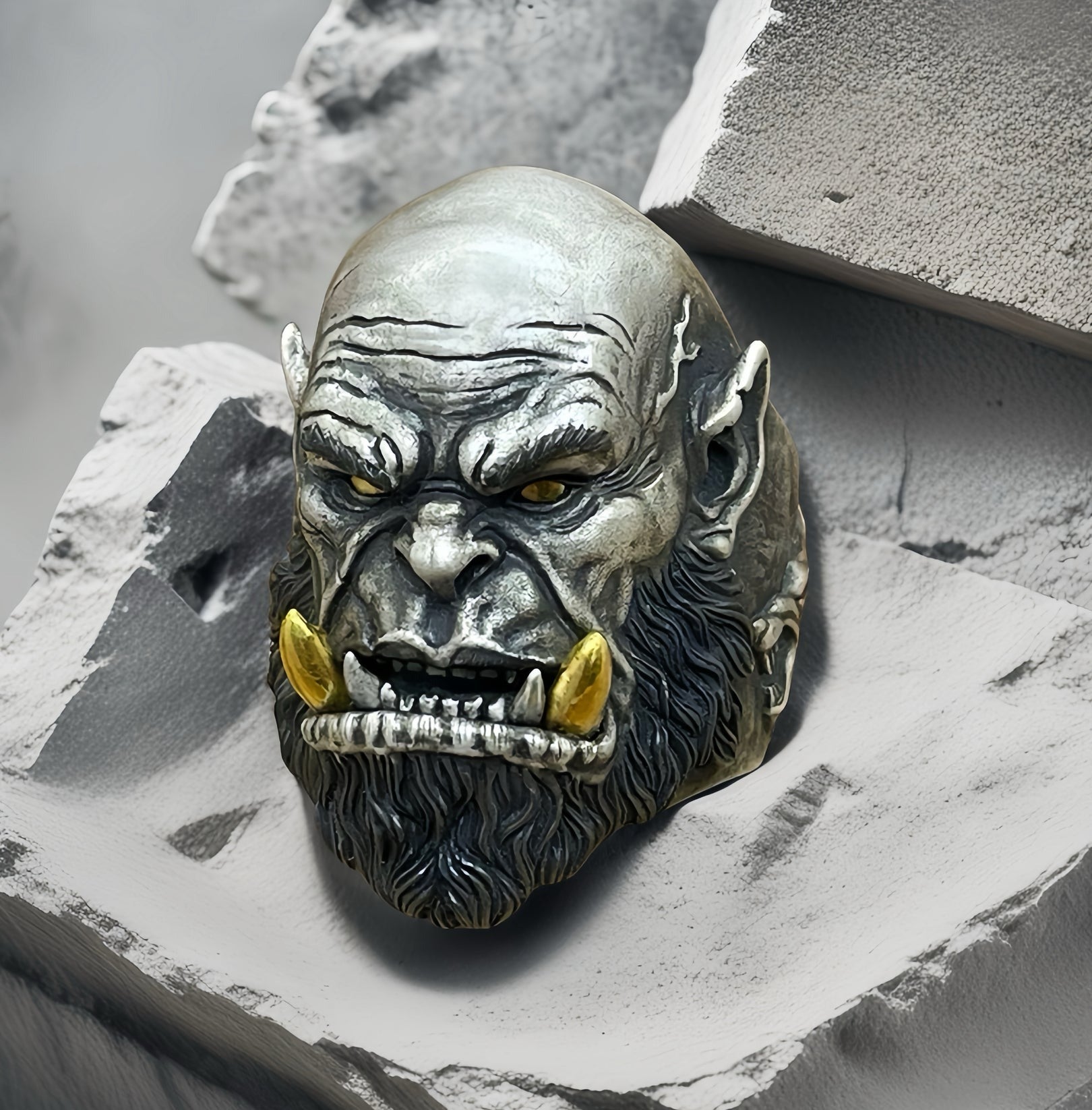 Orgrim Doomhammer Silver Ring (Item No. SR121)