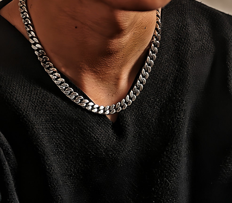 Cuban Link Silver Necklace Chain (Item No. SN114)