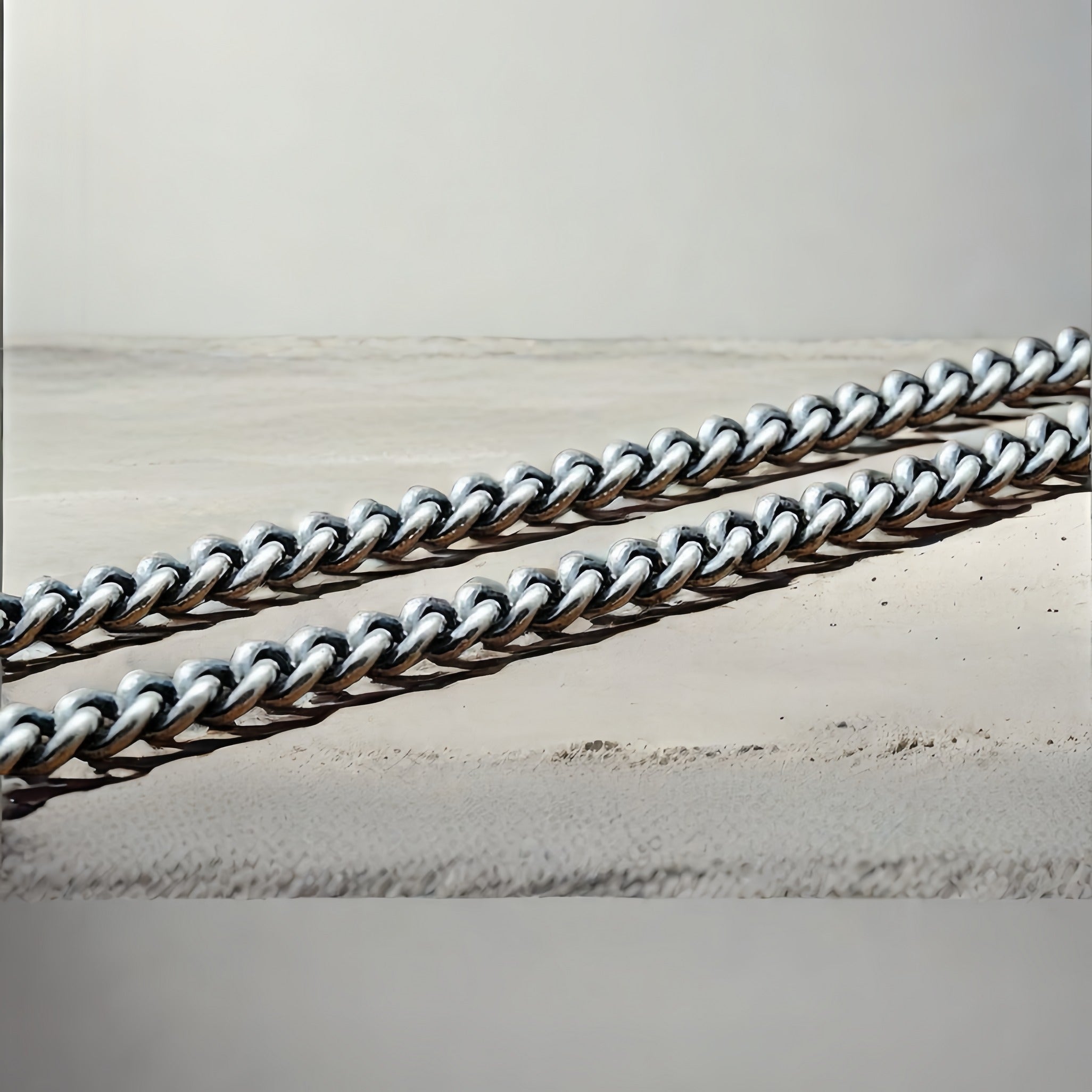 6mm Cuba Silver Necklace Chain (Item No. SN115)