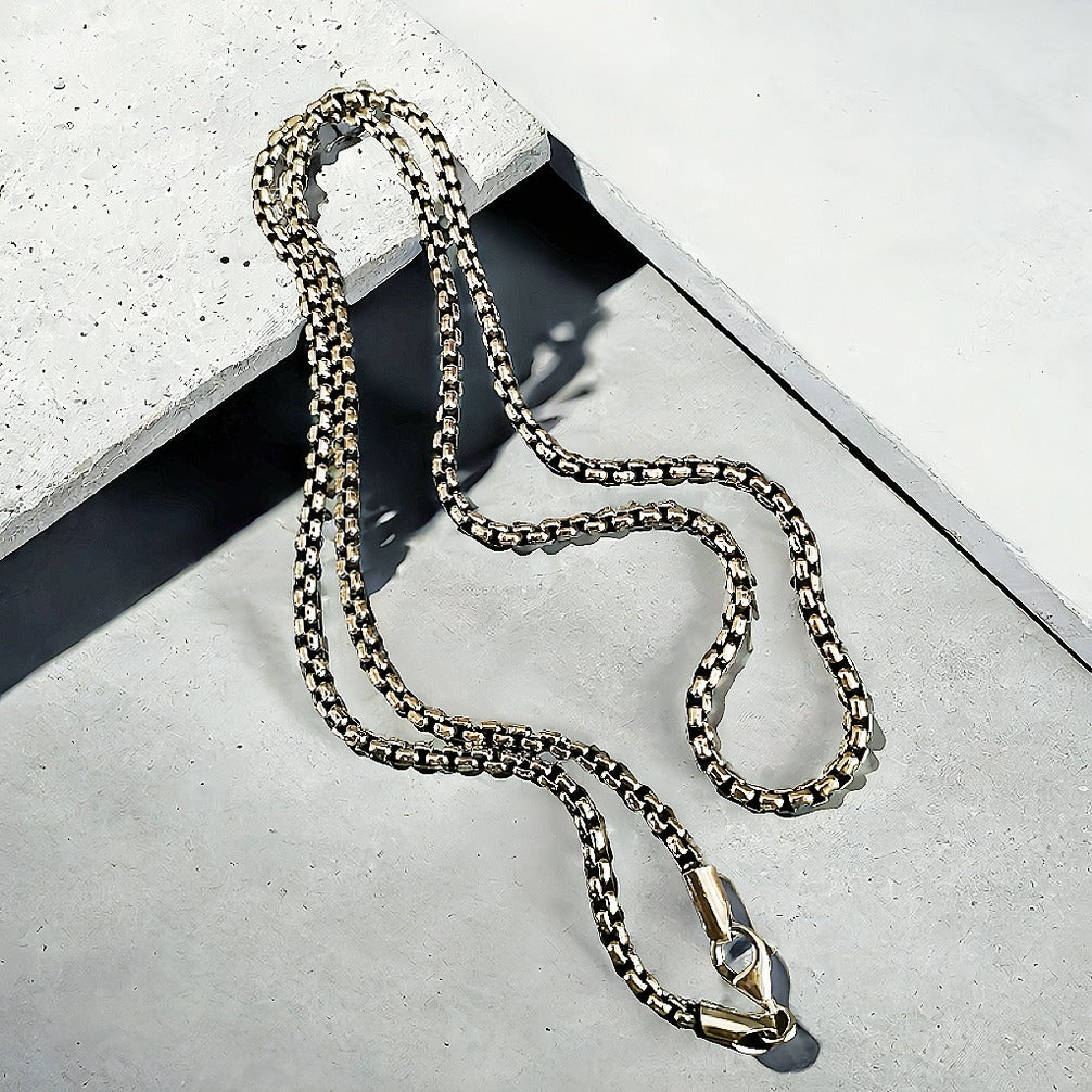 Box Silver Necklace Chain (Item No. SN112)