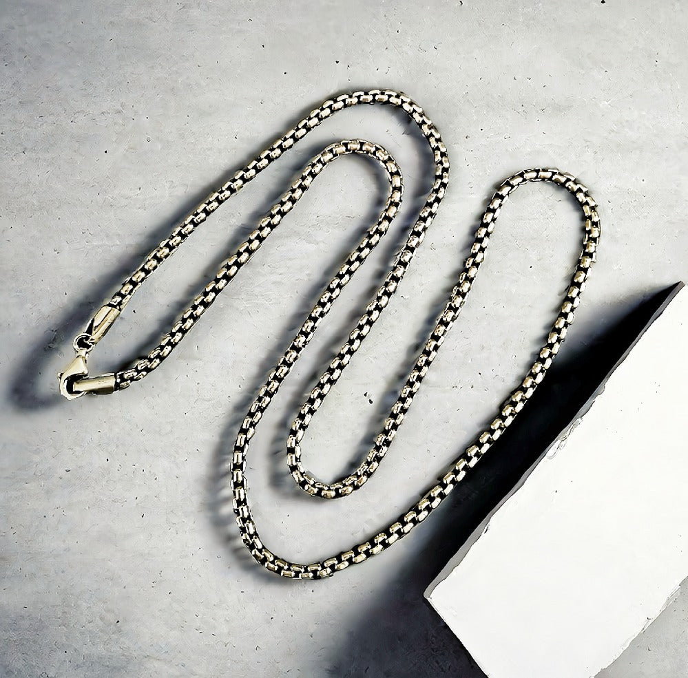 Box Silver Necklace Chain (Item No. SN112)