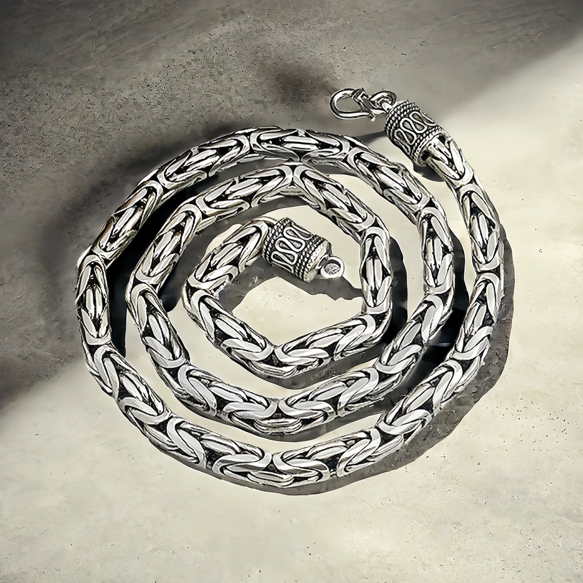 Classy Braided Silver Necklace Chain (Item No. SN105)