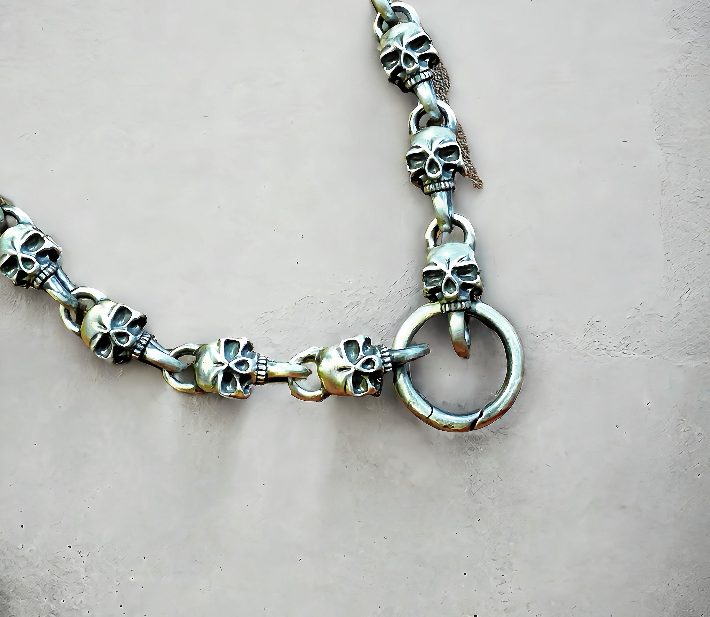 Skull Silver Necklace Chain (Item No. SN117)