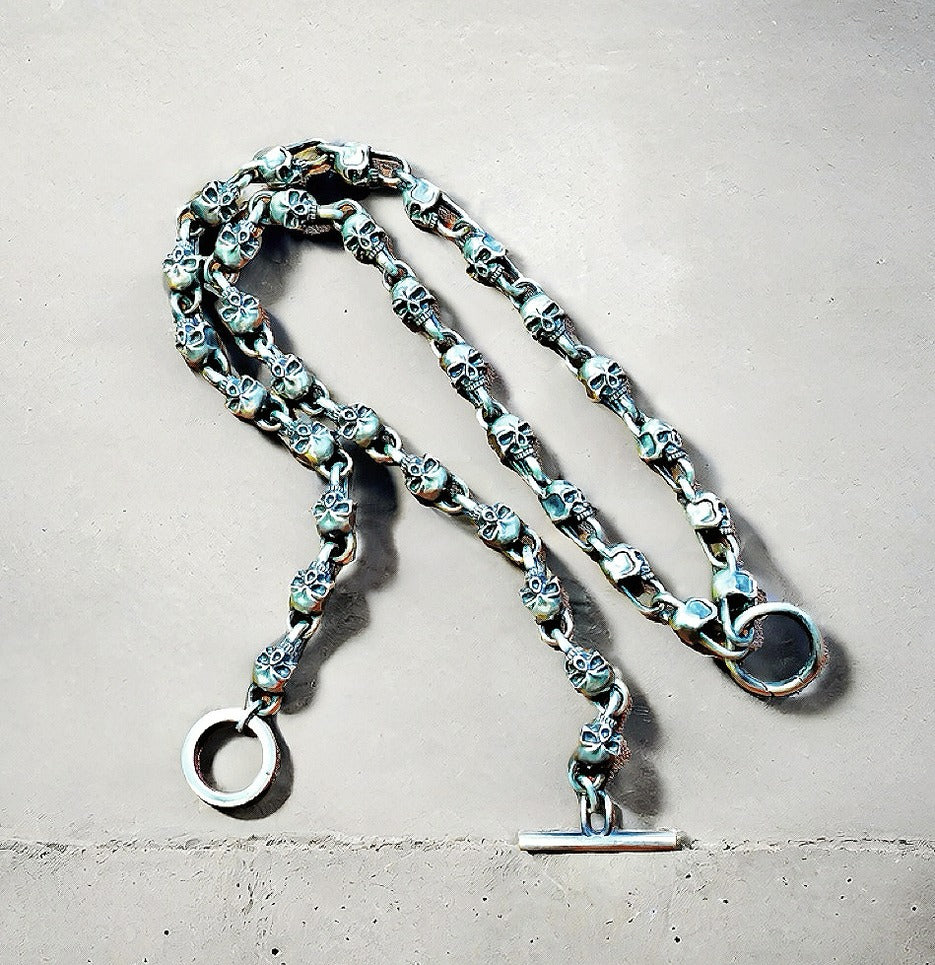 Skull Silver Necklace Chain (Item No. SN117)