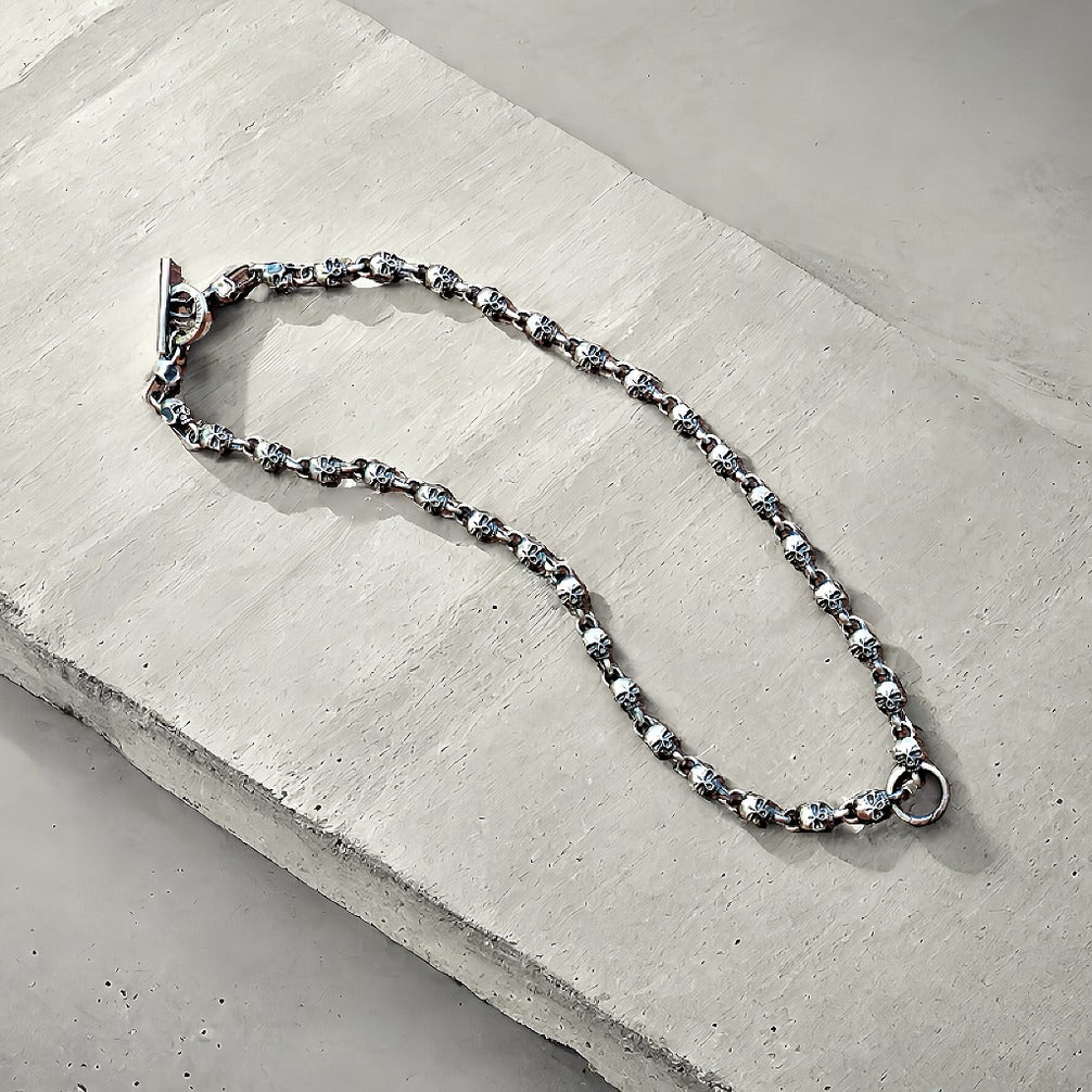 Skull Silver Necklace Chain (Item No. SN117)